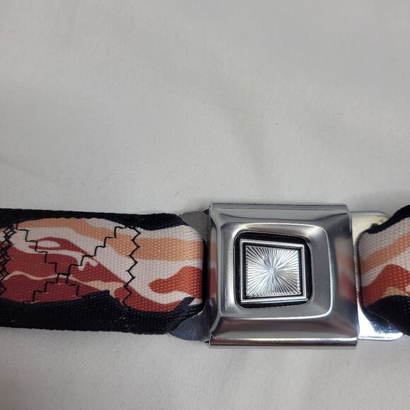 BUCKLE DOWN bacon belt webbing seatbelt regular size unisex - Picture 3 of 10
